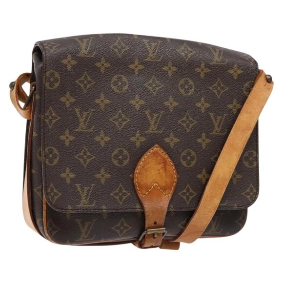 LOUIS VUITTON Monogram Cartouchiere GM Shoulder Bag M51252 LV Auth 137737 - Picture 1 of 15